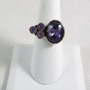 NEW Jewelmint Baltic Gem Ring, Size 7, Amethyst & Lilac Crystals, VHTF!